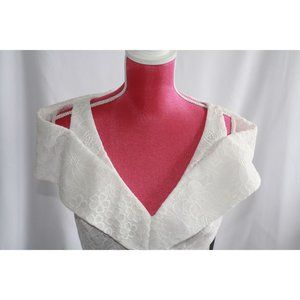 NWT Badgley Mischka White Dress Women Size 12